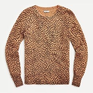 J. Crew Tan and Black Patterned Sweater